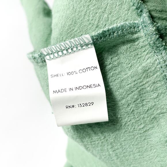 Tularosa Karla Maxi Dress Olive Green Cotton Sleeveless Flounce Hem Sz M - Picture 12 of 12